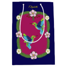 Colorido Hummingbird. Azul escuro