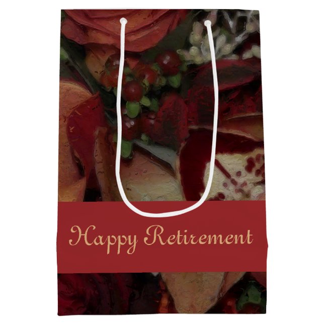 Sacola Para Presentes Média Colunas de outono quentes (Verso)