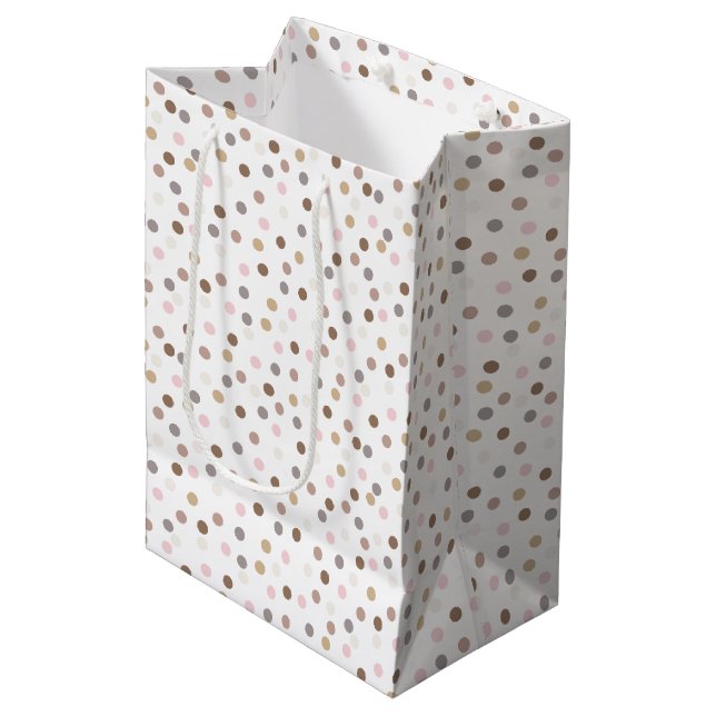 Sacola Para Presentes Média Confetti Chic (Pontos) (Frente inclinada)