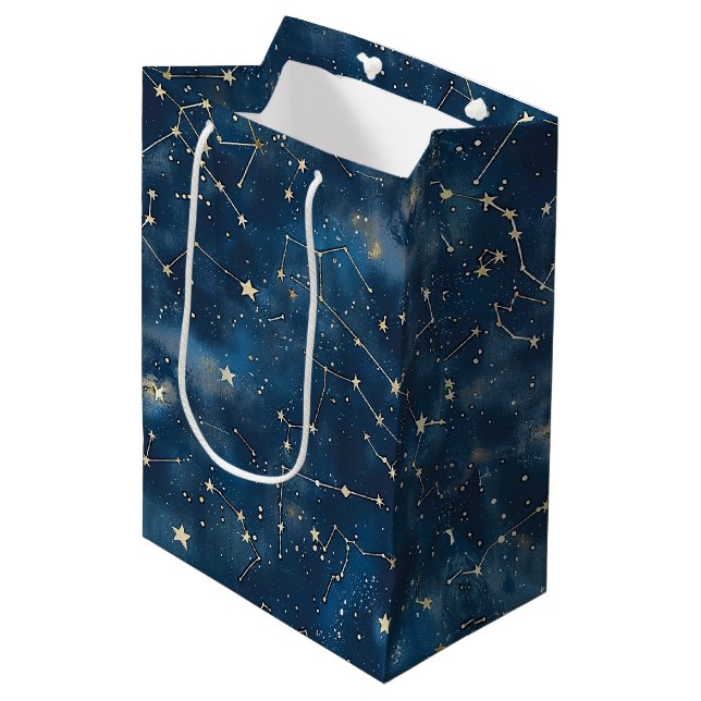 Sacola Para Presentes Média Constelação Celestial - Noite Estelar (6) (Frente inclinada)