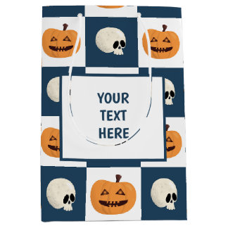 Sacola Para Presentes Média Controlo de Skulls e de Pumpkins