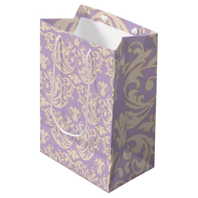 Sacola Para Presentes Média Coquette Baroque Lavender Gift Bag (Frente inclinada)