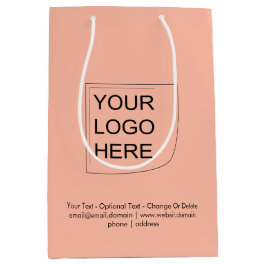 Sacola Para Presentes Média Cor da Tendência - Saco do Presente do Logotipo Mé