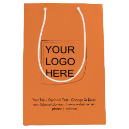 Sacola Para Presentes Média Cor da Tendência - Saco do Presente do Logotipo Mé