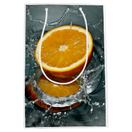 Sacola Para Presentes Média Cor de laranja positiva suculenta para o humor vit