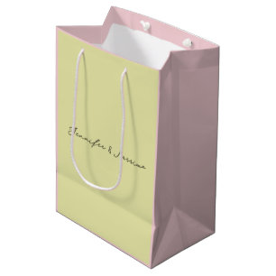 Sacola Para Presentes Média Cor pastel personalizada nome minimalista personal