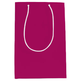 Sacola Para Presentes Média Cor Rosa Framboesa Cor Sólida