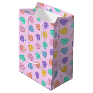 Sacola Para Presentes Média Corações Doces