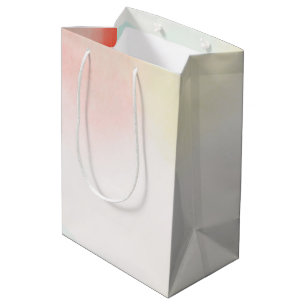 Sacola Para Presentes Média Corante Vermelho Amarelo