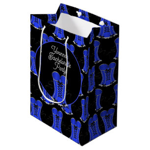 Sacola Para Presentes Média Corset Azul Inverso
