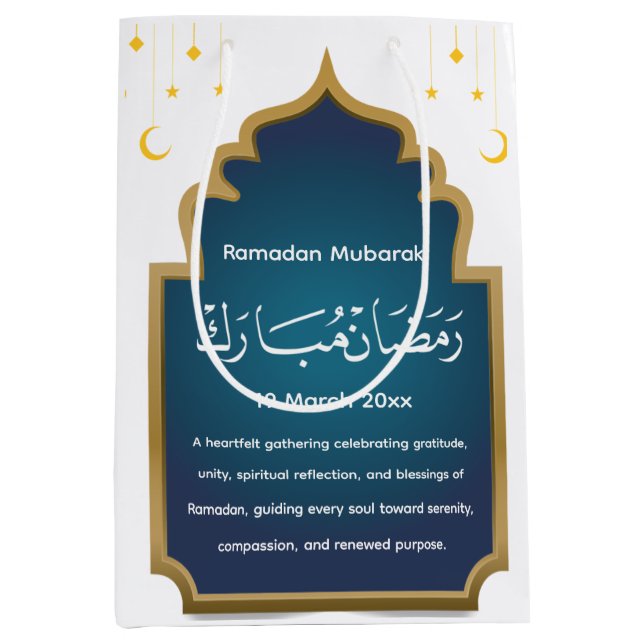 Sacola Para Presentes Média Corte Eid Mubara (Frente)
