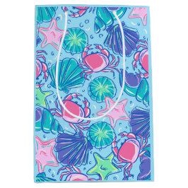 Sacola Para Presentes Média Costeira de Caranguejo de Príquete Beach