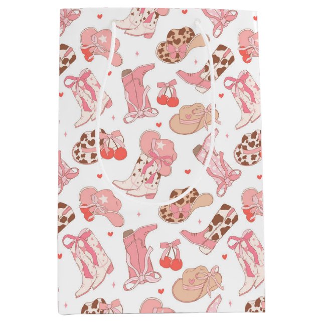 Sacola Para Presentes Média Cowboy Boots n’ Hats (Frente)