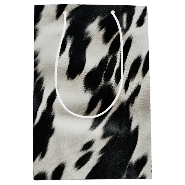 Sacola Para Presentes Média Cowhide da Fazenda Ocidental (Frente)