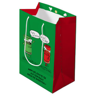 Sacola Para Presentes Média Cozinhando Natal Chef Engraçado Especiarias