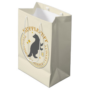 Sacola Para Presentes Média CRACHÁ do Orgulho da Casa do Badger HUFFLUFF™