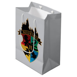 Sacola Para Presentes Média Crachá do Orgulho de Crest House do Castelo HOGWAR