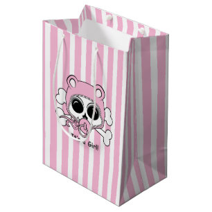 Sacola Para Presentes Média Crânio de Menina Bonita