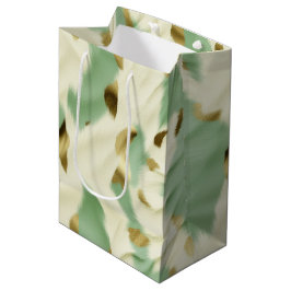 Sacola Para Presentes Média Cream Cowhide Verde