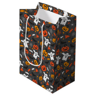Sacola Para Presentes Média Crianças, Aranha de Halloween, Semana Fantasmas, C