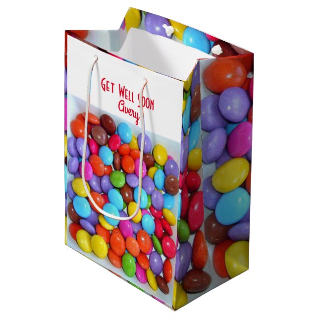 Sacola Para Presentes Média Crianças Doces Coloridas Ficam Bem (Frente inclinada)