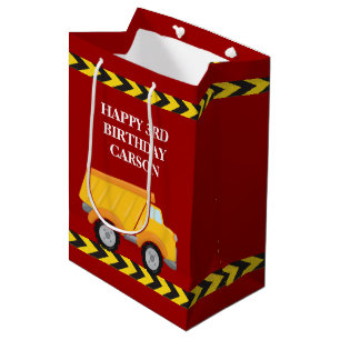 Sacola Para Presentes Média Crianças Personalizadas Do Caminhão Vermelho De An
