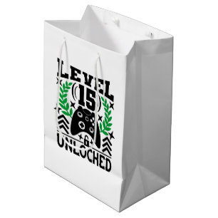 Sacola Para Presentes Média Crianças unisex jogador Aniversário aos quinze ano