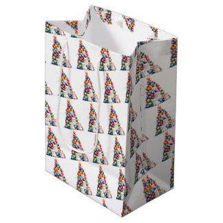 Sacola Para Presentes Média Crie Sua Própria Árvore de Natal Colorida & Gatos