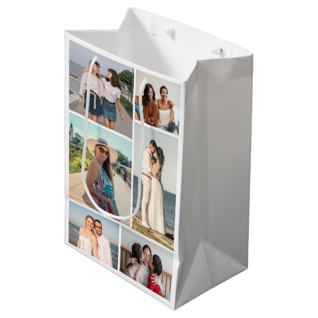 Sacola Para Presentes Média Crie Sua Própria Bolsa de Presente Média com Colag (Frente inclinada)