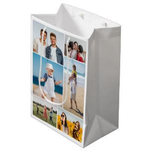 Sacola Para Presentes Média Crie Sua Própria Colagem de 6 Fotos