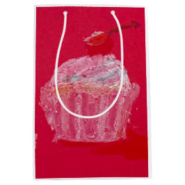 Sacola Para Presentes Média Cupcake with strawberry Frosting