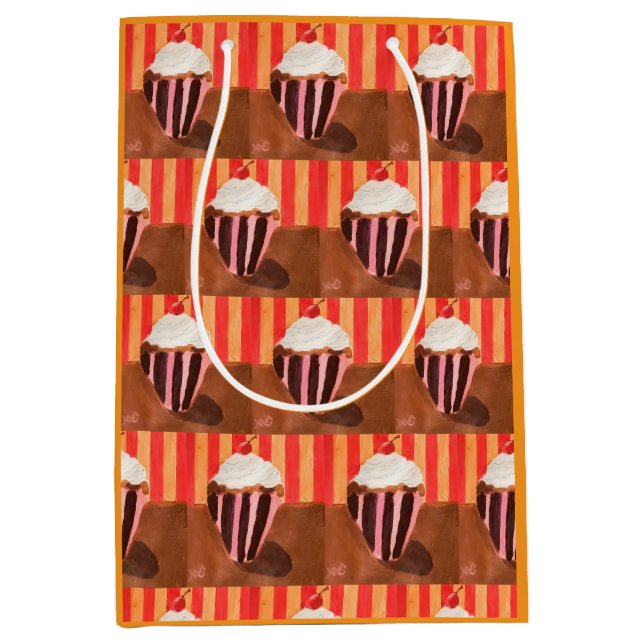 Sacola Para Presentes Média Cupcake with Vanilla Frosting (Frente)