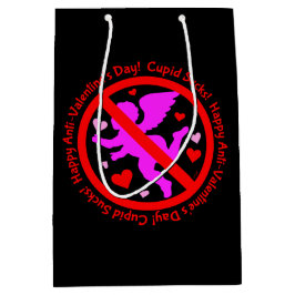 Sacola Para Presentes Média Cupido é um bom dia anti-Valentim