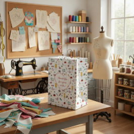 Sacola Para Presentes Média Custom Tailoring Tools Pattern Gift Bag