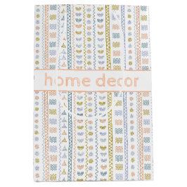 Sacola Para Presentes Média Custom Tribal Geometric Pattern Gift Bag