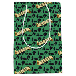 Sacola Para Presentes Média Cute Black Cats Happy Halloween! Trick Or Treat?