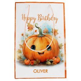 Sacola Para Presentes Média Cute Little Pumpkin Birthday
