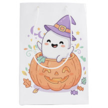 Cute pumpkin ghost Halloween special shopping bag