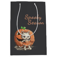 Cute Vintage Cat Halloween Custom Spooky Season