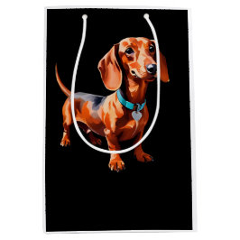 Sacola Para Presentes Média Dachshund Wienerdog - presente gráfico
