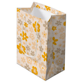 Sacola Para Presentes Média Daisy Boho Floral primeiro aniversario
