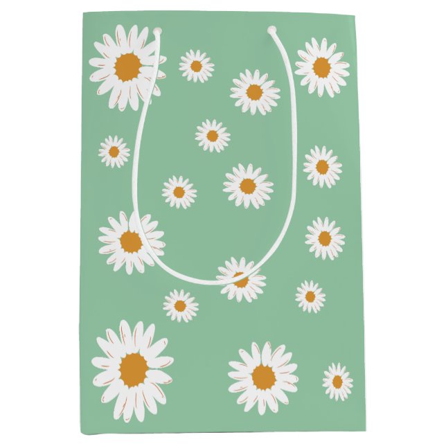 Sacola Para Presentes Média Daisy Theme Party Gift Bag (Frente)