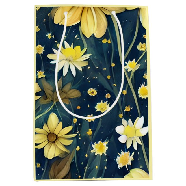 Sacola Para Presentes Média Daisy Wrapping Paper (Frente)