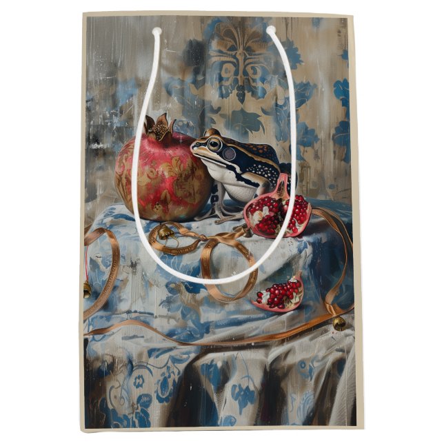 Sacola Para Presentes Média Damask - Papel - Bandeja (Frente)