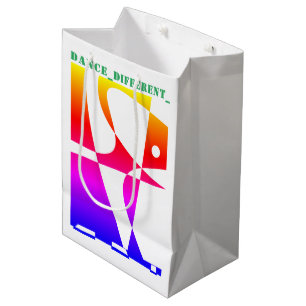Sacola Para Presentes Média DANCE_DIFFERENT_ Rainbow