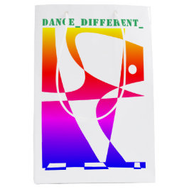 Sacola Para Presentes Média DANCE_DIFFERENT_ Rainbow