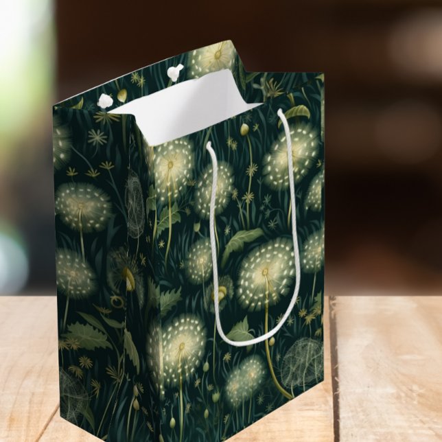 Sacola Para Presentes Média Dandelion Whispers (Criador carregado)