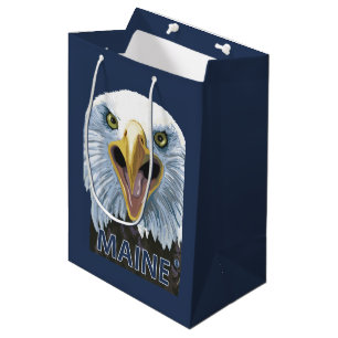 Sacola Para Presentes Média De MaineEagle fim acima