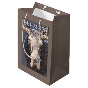 Sacola Para Presentes Média De VermontMoose fim acima