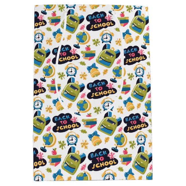 Sacola Para Presentes Média De volta à escola (Frente)